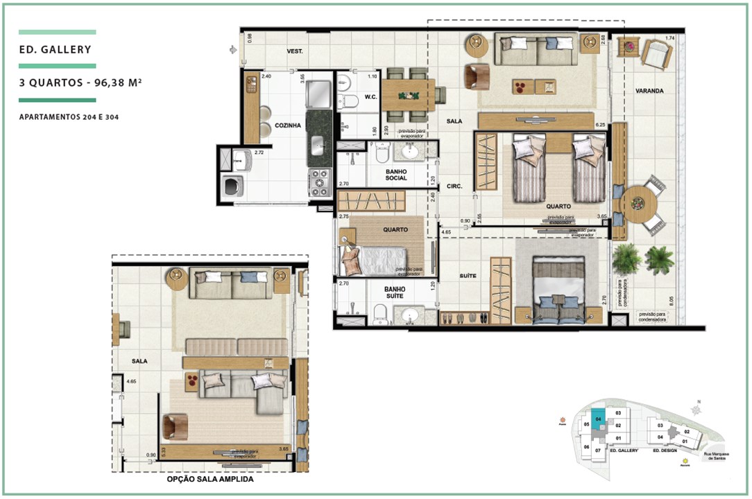 Apartamento Ed. Gallery 03 quartos | 96,38m² | Open Gallery & Design – Laranjeiras - Rio de Janeiro - Rio de Janeiro Apartamento Ed. Gallery 03 quartos | 96,38m² | Open Gallery & Design – Apartamento em Laranjeiras - Rio de Janeiro - Rio de Janeiro